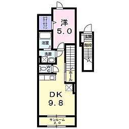 グレイスコートフジヤマ 1LDKの間取図画像