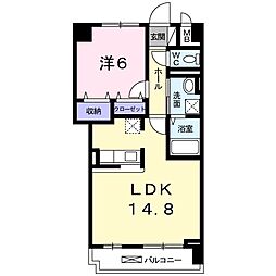メゾンドファミーユ鶴見緑地公園1 1LDKの間取図画像