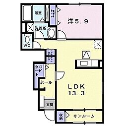シュトラール 1LDKの間取図画像