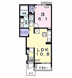 アニメート 1LDKの間取図画像