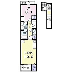 ラグランヴィーダ小野1 1LDKの間取図画像