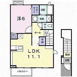 フェアリーミュー 1LDKの間取図画像