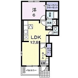 セイバリーA 1LDKの間取図画像