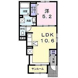 エクラ9 1LDKの間取図画像