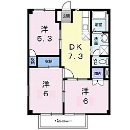 マリンシティーSHIODAC 3DKの間取図画像