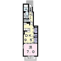ステラート大塚Ａ 1階1DKの間取り