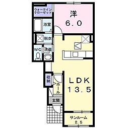 メゾン諏訪 1LDKの間取図画像