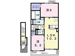 ラリュール 2LDKの間取図画像