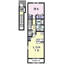 サムシンエルス 1LDKの間取図画像