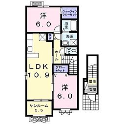 ウィンクルム1 2LDKの間取図画像