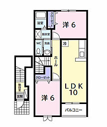 アヴニール14 2LDKの間取図画像