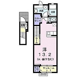 A-Garden ワンルームの間取図画像