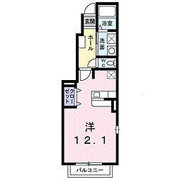 アルドールY ワンルームの間取図画像
