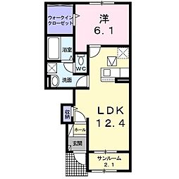 OJ.ヴィーナス 1LDKの間取図画像