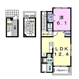 テラスノアEast 1LDKの間取図画像