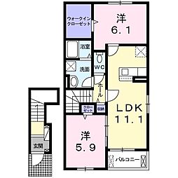 アリエッタ 2LDKの間取図画像