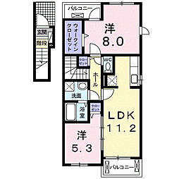ルーチェ・デルソーレ 2LDKの間取図画像