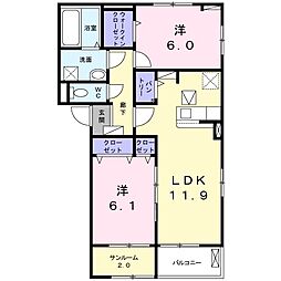 間取図画像 2LDK