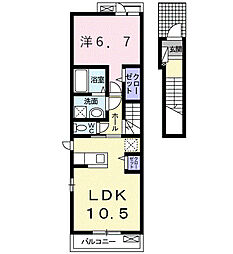 レガシー 1LDKの間取図画像