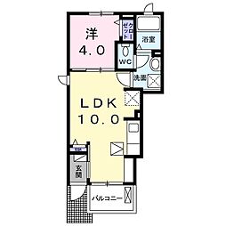 ル・メルシェ 1LDKの間取図画像