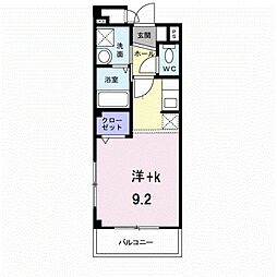 エテルノカーサ東千葉 1Kの間取図画像