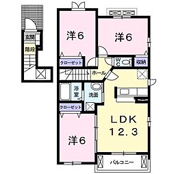 ヴィオラ壱番館A 3LDKの間取図画像