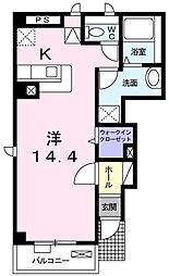 アヴァン　パルク　Ｎ 1階1Kの間取り