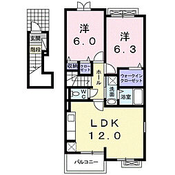 シャイン・ワン 2LDKの間取図画像