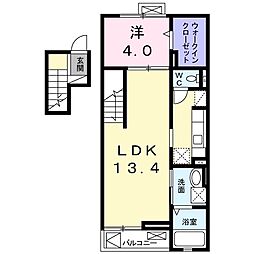 プレッソ2 1LDKの間取図画像