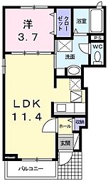 アイムス青山 1LDKの間取図画像