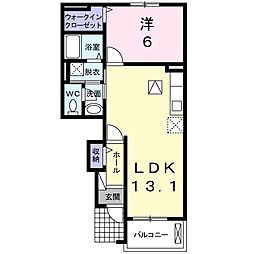 ウインドフィル 1LDKの間取図画像