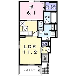 ライグッドV 1階1LDKの間取り