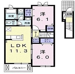 ビオラ・Y 2LDKの間取図画像