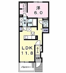 プレッソ・カスカータ 1LDKの間取図画像