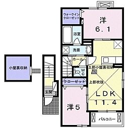 アルドーレ2 2LDKの間取図画像