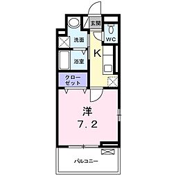 Apt.くりやま 1Kの間取図画像