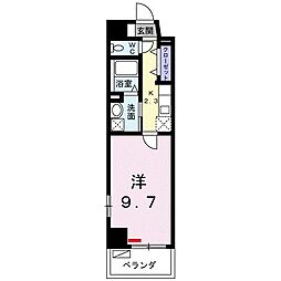 プレミアム天久 1Kの間取図画像