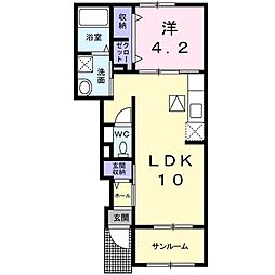 シュエットガーデン 1LDKの間取図画像