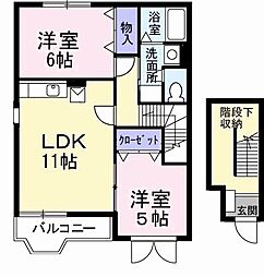 ハイツロジュマンA 2LDKの間取図画像