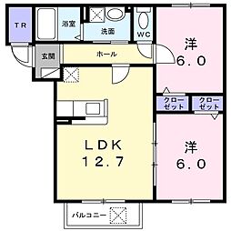 WINRESIDENCE 2LDKの間取図画像
