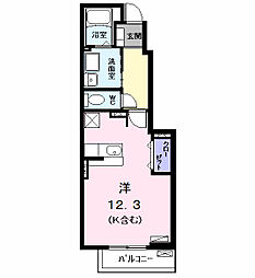 ティーズハウス ワンルームの間取図画像