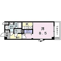エクセレント ワンルームの間取図画像
