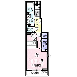 グランオリエント ワンルームの間取図画像