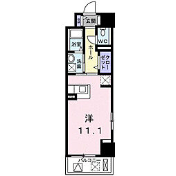 ユリウス湊町 ワンルームの間取図画像