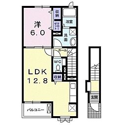 ポポラーレ3 1LDKの間取図画像