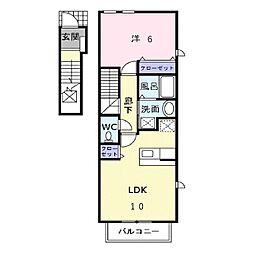 フェアリーガーデン 1LDKの間取図画像