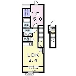 ルピナス 1LDKの間取図画像