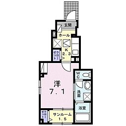 ワイズ　プラネッツ 1階1Kの間取り