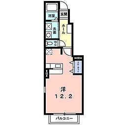 ソルトバレー ワンルームの間取図画像