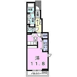 サンシャイン1 ワンルームの間取図画像